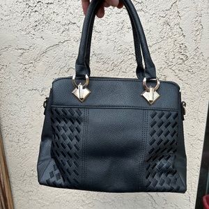 Black Faux Leather Purse